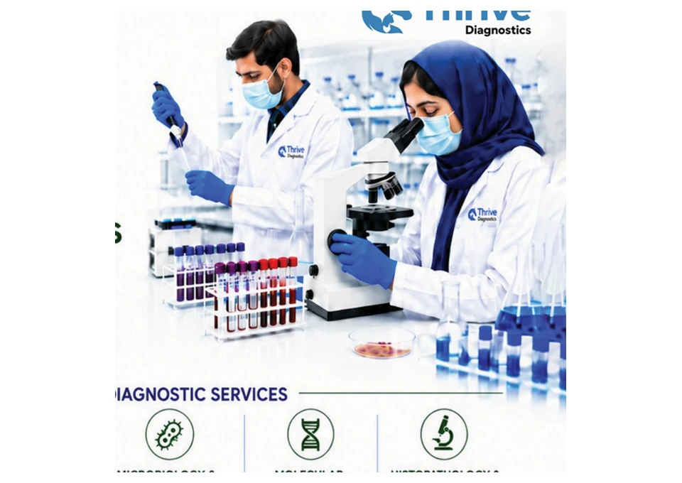 Thrive Diagnostics veterinary laboratory team and testing workflow